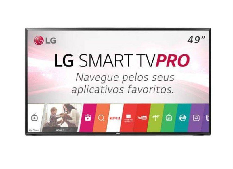 TELA DISPLAY Smart TV LED 49" LG Full HD 49LJ551C 2 HDMI